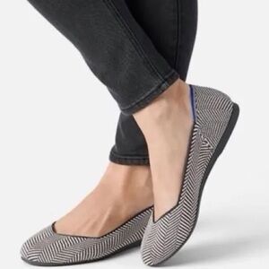 Rothy’s The Round Toe flat in Herringbone size 7